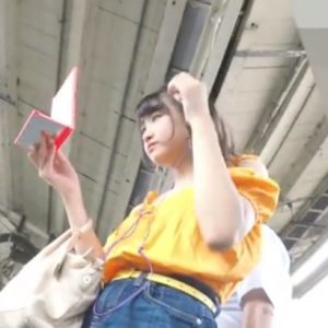 《盗撮動画》これだけは絶対見とけ的な激カワデニスカJKの電車内逆さ撮りパンチラｗｗｗ