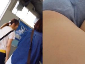 《盗撮動画》清楚系JDのスカートの中がイメージ通りの綿パンツだったから公開するｗｗ